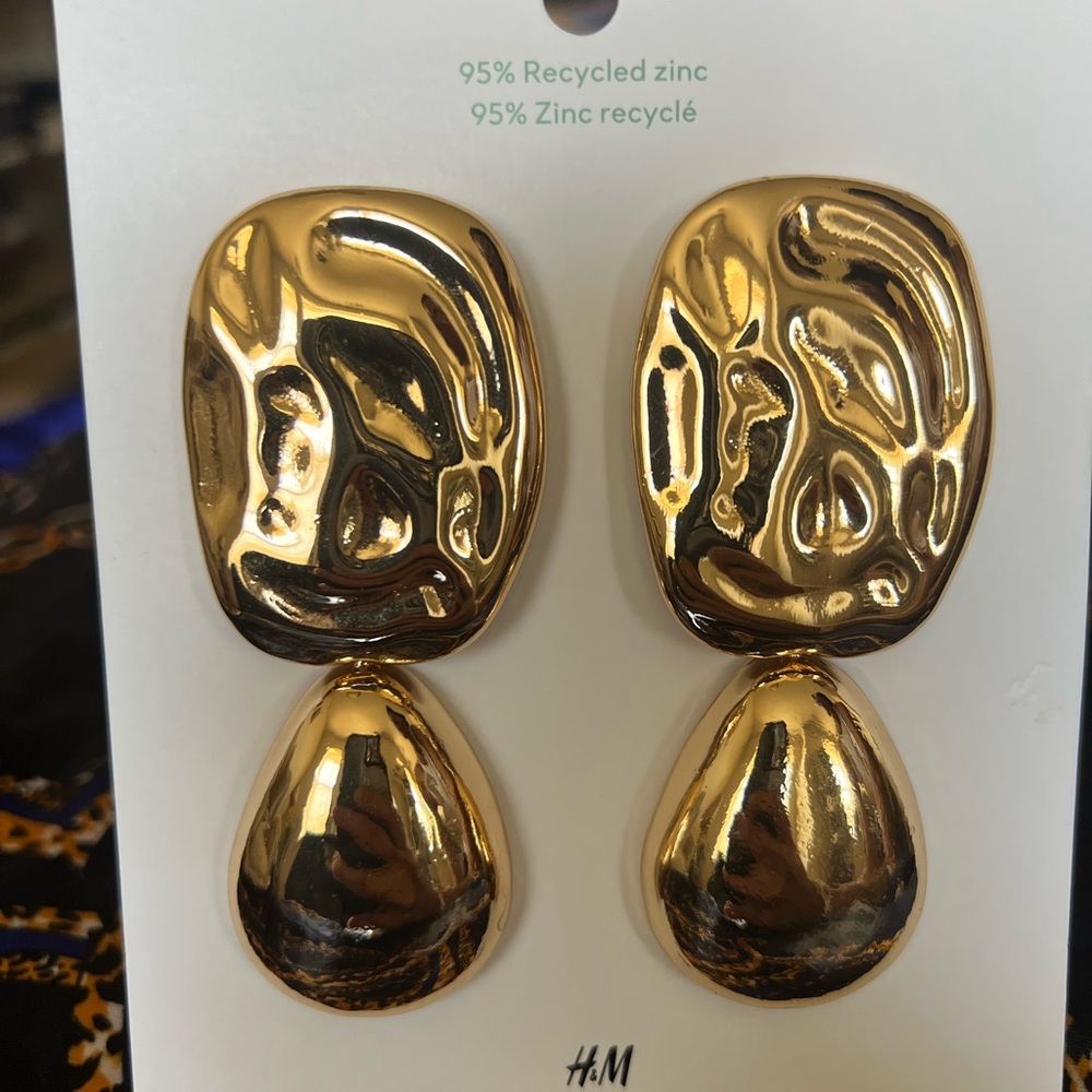 (Brand New) H&M Gold Statement Earrings